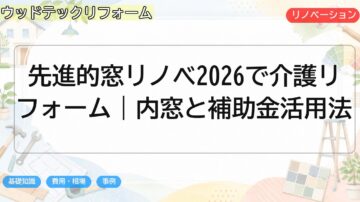 先進的窓リノベ2026で介護リフォーム|内窓と補助金活用法